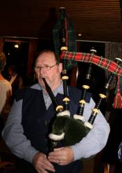 Bill McRobb who piped in the haggis and entertained us later in the evening.